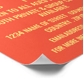 ピアノスタイリッシュのレッスン広告ズ ポスター (角)