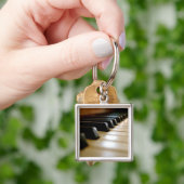 ピアノスタイリッシュの鍵盤の音楽 キーホルダー (手)