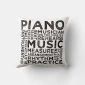 ピアノタイポグラフィ クッション (裏面)