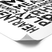 ピアノタイポグラフィ ポスター (角)