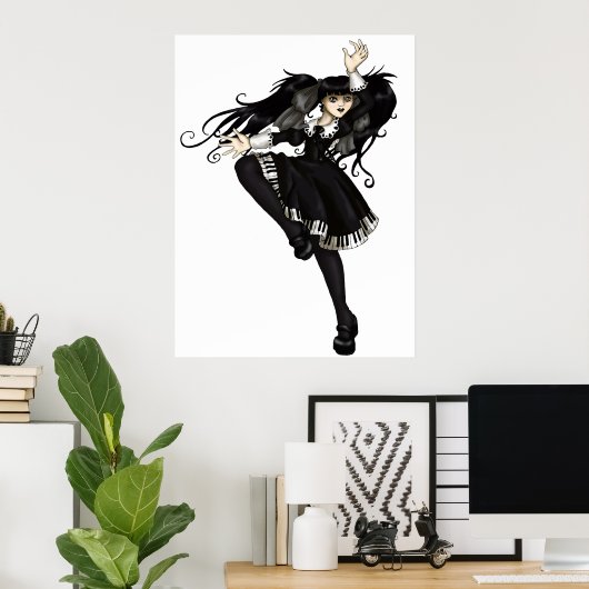 ピアノダンス ポスター (ホームオフィス)