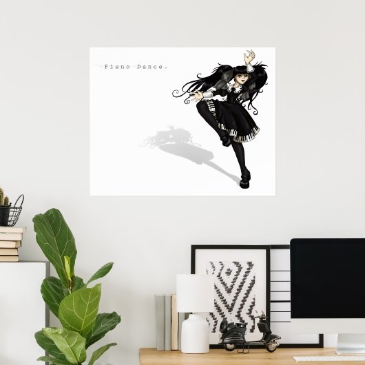 ピアノダンス ポスター (ホームオフィス)
