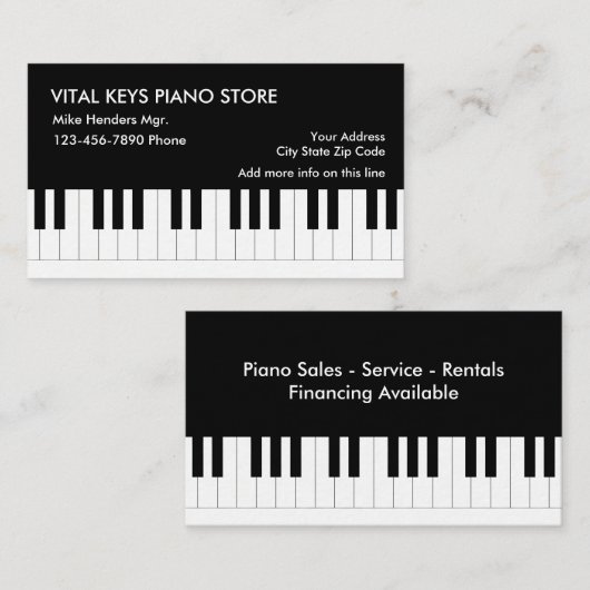 ピアノテーマ 名刺 (正面/裏面)
