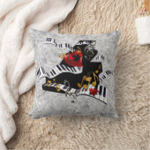 ピアノデザインピローミュージックデコーバイジュレエス クッション (ブランケット)