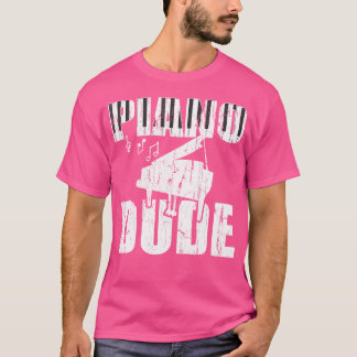 ピアノデュードTシャツ ミュージックプレーヤー ミュージカル ジャズ ミュージシャン Tシャツ