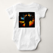 ピアノトリウムベビーShirtのミッドナイト ベビーボディスーツ (裏面)