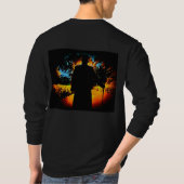 ピアノトリウム男子長袖のミッドナイト Tシャツ (裏面)