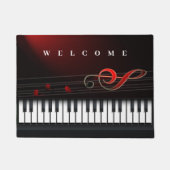 ピアノトレブルクレフ、 音符記号 ドアマット (正面)