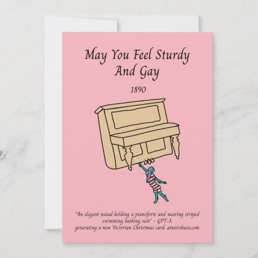 ピアノナイエイドAIで生成されたビクトリアンホリデーカード シーズンカード (正面)