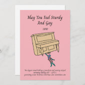 ピアノナイエイドAIで生成されたビクトリアンホリデーカード シーズンカード (正面/裏面)