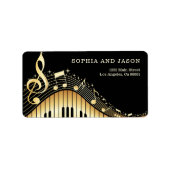 ピアノノートクレフ、 音符記号 ラベル (正面)