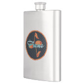 ピアノノートパターン円 フラスク (左)