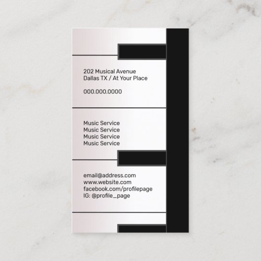 ピアノノートミュージカル 名刺 (裏面)