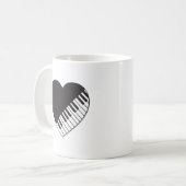 ピアノハートのコーヒー・マグ コーヒーマグカップ (正面左)