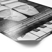 ピアノバレエデュエット白黒スモールサイズ フォトプリント (角)