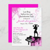 ピアノバーのバチェロレッテの招待状 招待状 (正面/裏面)