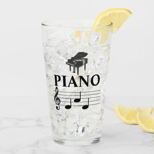 ピアノパパグランドピアノピアニスト音符 タンブラーグラス (アイス裏面)