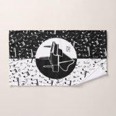 ピアノパーソナライズされたラバーアート バスタオルセット (ハンドタオル)