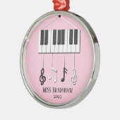 ピアノパーソナライズされた先生オーナメント メタルオーナメント (左)