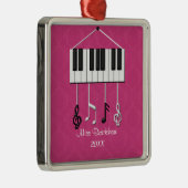 ピアノパーソナライズされた先生オーナメント メタルオーナメント (右)