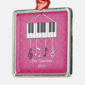 ピアノパーソナライズされた先生オーナメント メタルオーナメント (左)