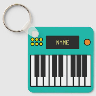 ピアノパーソナライズされた鍵キーボードKeychain Turquois キーホルダー