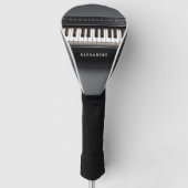 ピアノパーソナライズされた鍵ゴルフヘッドカバー ゴルフヘッドカバー (正面)