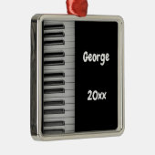 ピアノパーソナライズされた鍵メタルオーナメント メタルオーナメント (右)