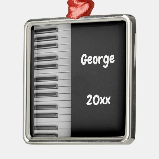 ピアノパーソナライズされた鍵メタルオーナメント メタルオーナメント (左)