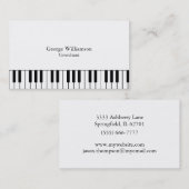 ピアノパーソナライズされた鍵楽器名刺 名刺 (正面/裏面)