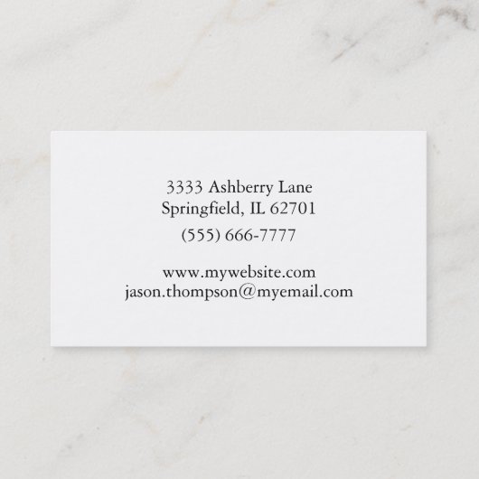 ピアノパーソナライズされた鍵楽器名刺 名刺 (裏面)