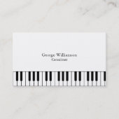 ピアノパーソナライズされた鍵楽器名刺 名刺 (正面)