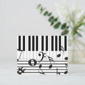 ピアノパーソナライズされた鍵楽器 ポストカード (スタンド正面)