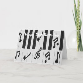 ピアノパーソナライズされた鍵盤21歳の誕生日 カード