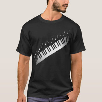 ピアノピアニスト鍵盤音符 Tシャツ