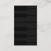 ピアノピアニスト音楽先生鍵キーボードモダン 名刺 (裏面)