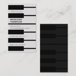 ピアノピアニスト音楽先生鍵キーボードモダン 名刺
