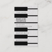 ピアノピアニスト音楽先生鍵キーボードモダン 名刺 (正面)