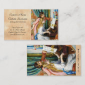 ピアノピエールAugusteルノアールの絵を描くことの女の子 名刺 (正面/裏面)