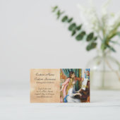 ピアノピエールAugusteルノアールの絵を描くことの女の子 名刺 (スタンド正面)