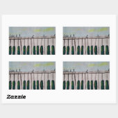 ピアノピープルステッカー 長方形シール (シート)