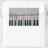 ピアノピープルステッカー 長方形シール (バッグ)