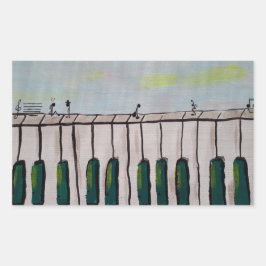 ピアノピープルステッカー 長方形シール