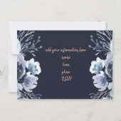 ピアノブルーウォーターの花の募集 招待状 (裏面)