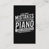 ピアノプレイヤーミュージカル楽器音楽ピアニスト 名刺 (正面)