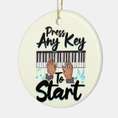 ピアノプレス任意の鍵スターピアニスト学生ティーシュ セラミックオーナメント (左)