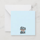 ピアノプレス任意の鍵スターピアニスト学生ティーシュ ノートカード (裏面)