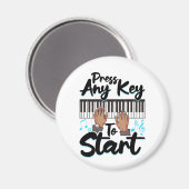 ピアノプレス任意の鍵スターピアニスト学生ティーシュ マグネット (正面/裏面)