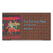 ピアノプレーヤーと音楽ノート2 マグネット名刺 (正面)