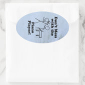 ピアノプレーヤーのオーバルステッカーを台無しにしない 楕円形シール (バッグ)